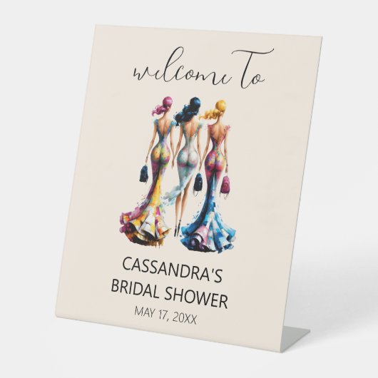 Signe De Table Élégant habillage filles Fête des mariées de bienv (Recto)