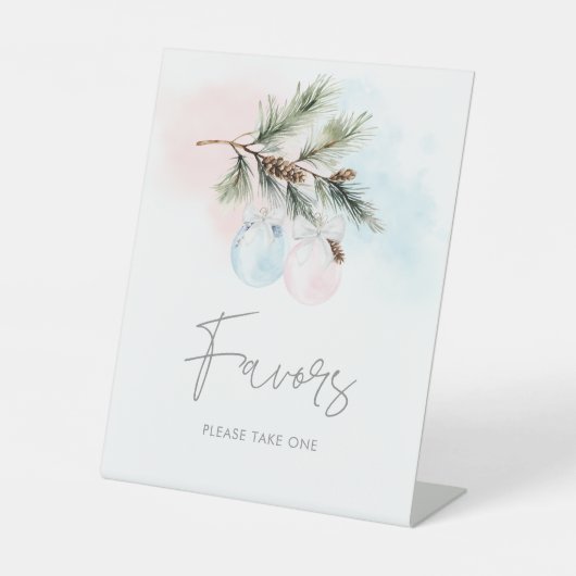 Signe De Table Élégant hiver Genre Révéler Faveurs (Recto)