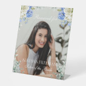 Signe De Table Elegant Hydrangea Wedding Reserved Memorial Chair (Recto)