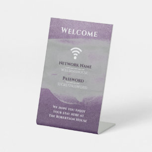 Signe De Table Élégant Internet WiFi Mot de passe Accueil Bureau