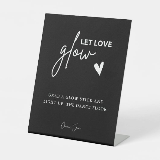 Signe De Table Élégant Laisser Aimer Llow Mariage Stick Llow (Recto)