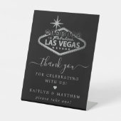 Signe De Table Elégant Las Vegas Destination Merci de mariage (Recto)