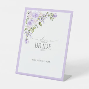 Signe De Table Élégant Lavande Lilac Conseil Floral À La Mariée