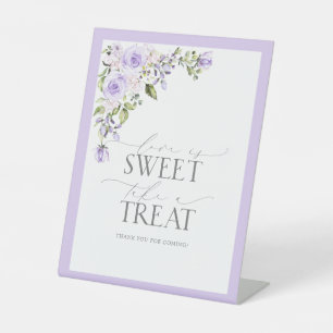 Signe De Table Élégant Lavande Lilac Douche Florale Douche Douce