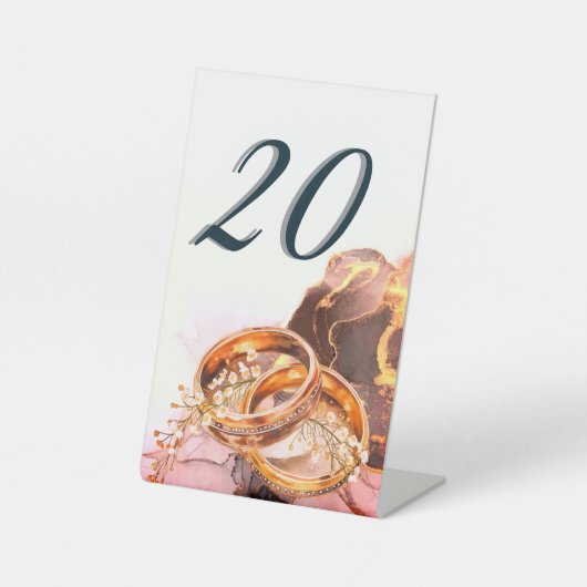 Signe De Table  Elegant Lavender Purple Floral Wedding Table Numb (Recto)