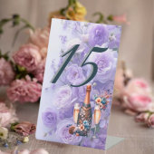Signe De Table Elegant Lavender Purple Floral Wedding Table Numbe
