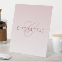 Élégant lettrage et monogramme | Rose Ombre