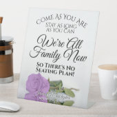 Signe De Table Élégant Lilac violet Rose Mariage de siège ouvert (In SItu)