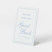 Signe De Table Élégant Livre d'hôtes blanc clair simple (Recto)