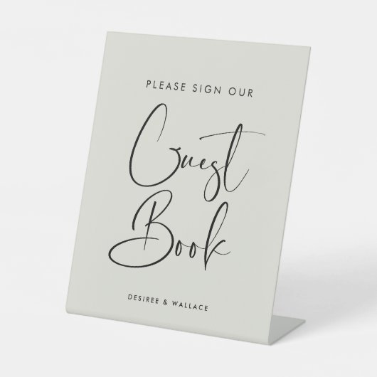 Signe De Table Elégant livre d'or vert de la lumière (Recto)