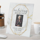 Signe De Table Elegant Marble In Loving Memory Template | Persona (In SItu)