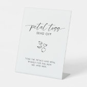 Signe De Table Élégant Mariage de calligraphie Petal Toss Envoyer (Recto)