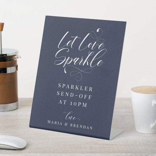 Signe De Table Elégant Mariage de calligraphie Sparkler Envoi Ped (In SItu)