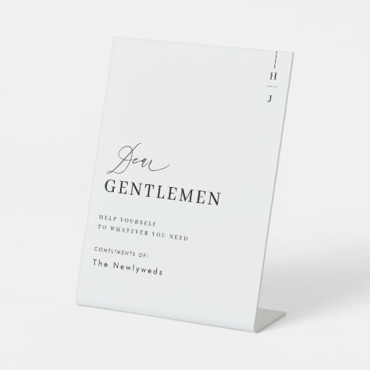 Signe De Table Élégant Mariage de salle de bain (Recto)