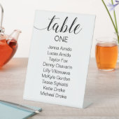 Signe De Table Élégant Mariage de script noir (In SItu)