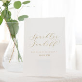 Signe De Table Élégant Mariage de script or Sparkler Sendoff