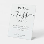 Signe De Table Élégant Mariage de script toss de pétale (Recto)