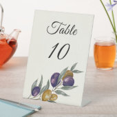 Signe De Table Élégant Mariage d'olive Numéro de table (In SItu)