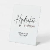 Signe De Table Élégant Mariage Infirmière Hydration Station Boire (Recto)