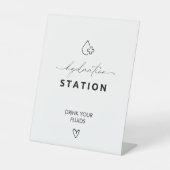 Signe De Table Élégant Mariage Infirmière Hydration Station Boire (Recto)