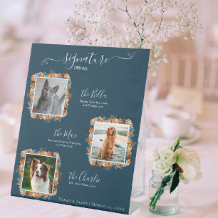 Signe De Table Elégant Marine Et Rouille 3 Photo Pet Signature Bo