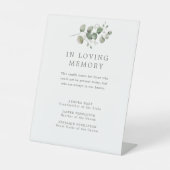 Signe De Table Élégant mémorial du Mariage botanique (Recto)