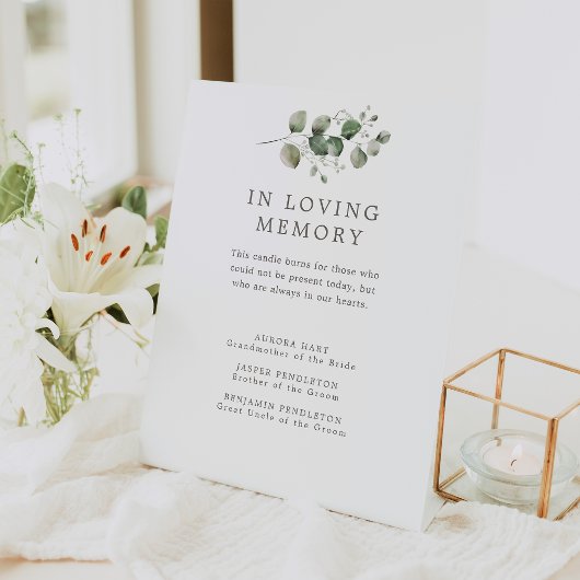 Signe De Table Élégant mémorial du Mariage botanique