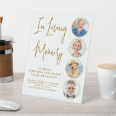 Signe De Table Élégant Mémorial Mariage photo Gold Love (In SItu)