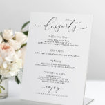 Signe De Table Élégant menu du bar-dessert Mariage Script<br><div class="desc">Elégant Dessert Bar ou Menu Standing Signal pour Mariages & Événements : Ce design présente un script de calligraphie élégant et romantique... parfait pour un mariage de luxe haut de gamme ou un événement ! Placez-le dans un cadre et présentez-le à votre table de desserts.</div>