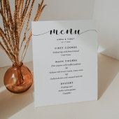 Signe De Table Élégant menu mariage noir et blanc