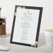 Signe De Table Élégant menu Mariage Rose (In SItu)