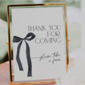 Signe De Table Elégant Merci noir coquette pour venir