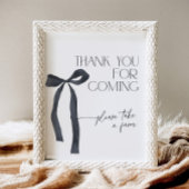 Signe De Table Elégant Merci noir coquette pour venir