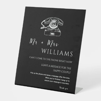 Signe De Table Élégant minimal Mariage audio moderne minimaliste