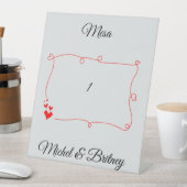 Signe De Table Elegant Minimalist Wedding Table Number (In SItu)