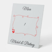 Signe De Table Elegant Minimalist Wedding Table Number (Recto)