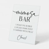 Signe De Table Élégant minimaliste moderne Mimosa Bar (Recto)