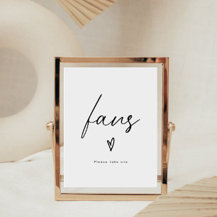 Signe De Table Élégant minimaliste numéro un Fans Mariage Sign
