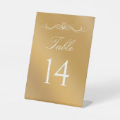 Signe De Table Elegant Modern Gold Gradient Wedding Table Number (Recto)