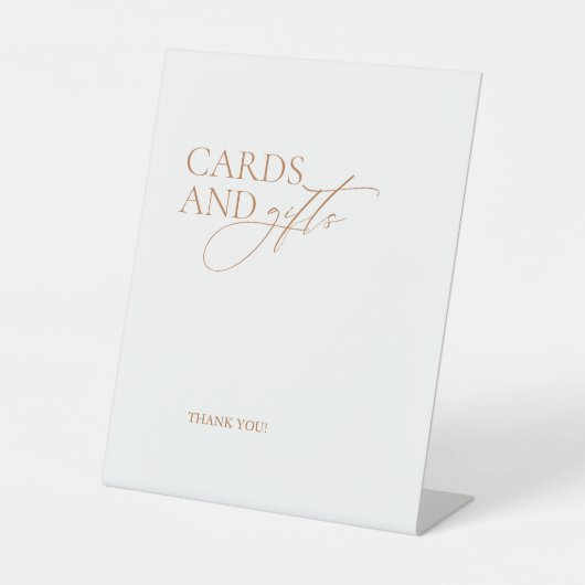 Signe De Table Élégant moderne Calligraphie Cartes et Cadeaux Mar (Recto)