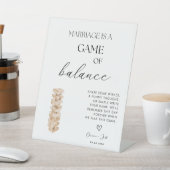 Signe De Table Élégant moderne Jenga Guest Book Mariage Sign (In SItu)