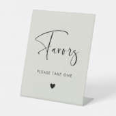 Signe De Table Elégant & Moderne Lumière Sage Vert mariage Faveur (Recto)
