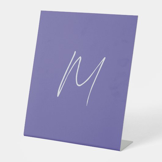 Signe De Table Élégant Moderne Monogramme de Nom Propre (Recto)