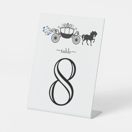 Signe De Table Élégant numéro de table Cheval & Buggy (Recto)