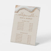 Signe De Table Elégant Parties scintillant or Marbre Agate Prix d (Recto)