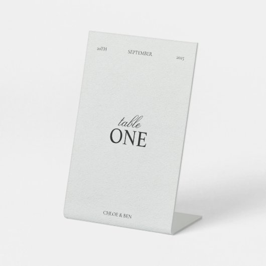 Signe De Table Elegant, Personalized Table Numbers (Recto)