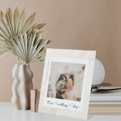 Signe De Table Élégant photo de Mariage Customisé