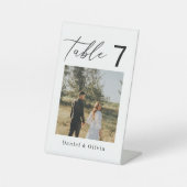 Signe De Table Elegant Photo Wedding Table Sign (Recto)