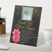 Signe De Table Élégant poème funéraire floral (In SItu)