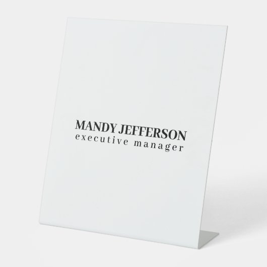 Signe De Table Élégant professionnel minimaliste moderne ajouter (Recto)